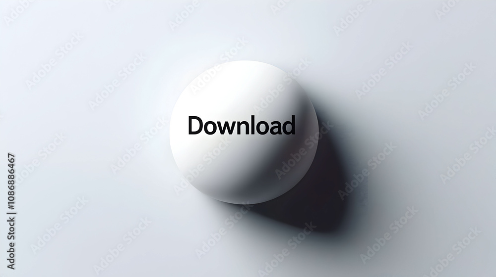 A minimalistic button featuring the word A minimalistic button featuring the word