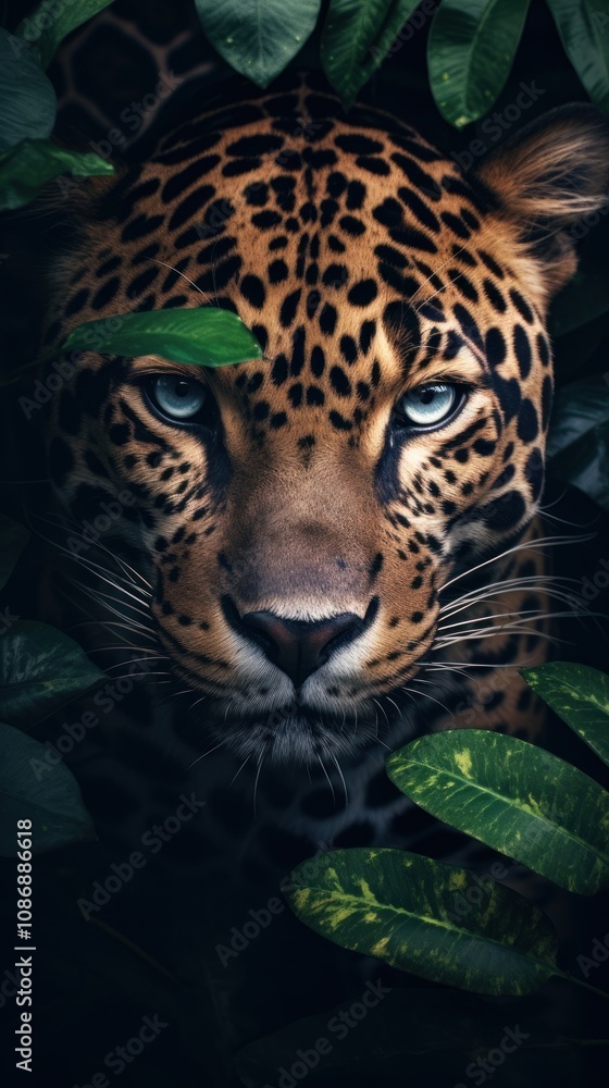 Obraz premium Jaguar animal wildlife portrait.