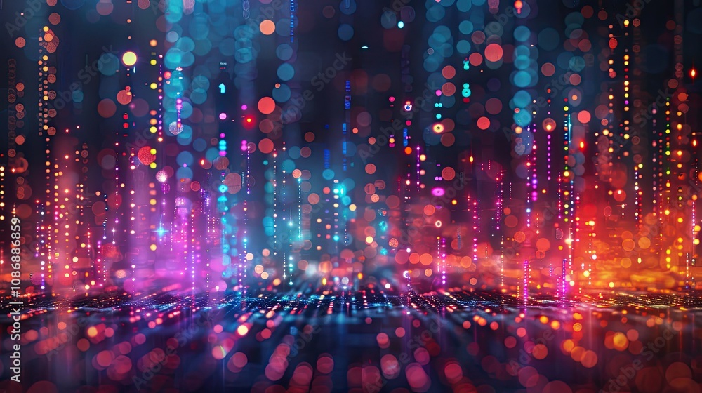 Abstract light flow representing technological evolution Abstract light flow representing technological evolution