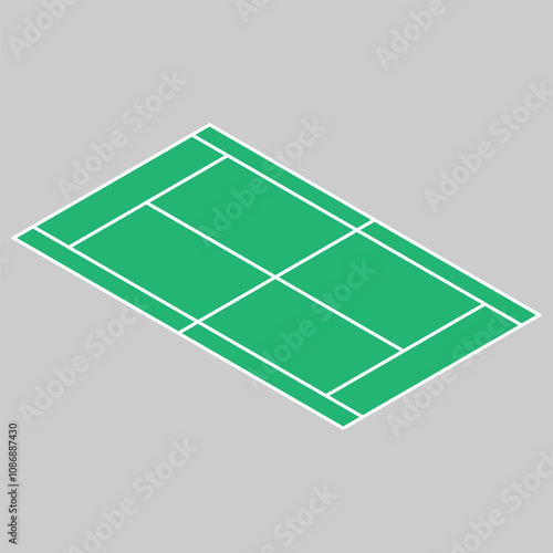 Tennis court icon vector. Tennis illustration sign. Sport symbol or logo.