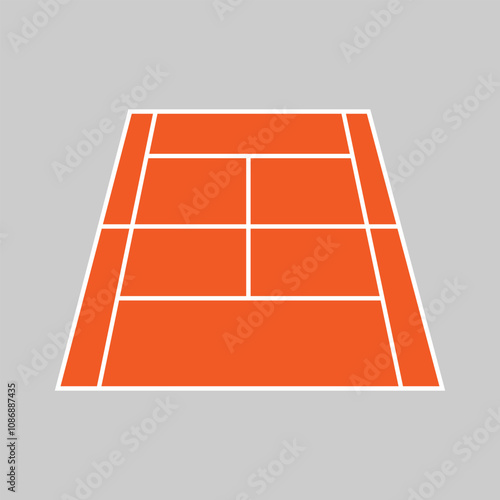 Tennis court icon vector. Tennis illustration sign. Sport symbol or logo.