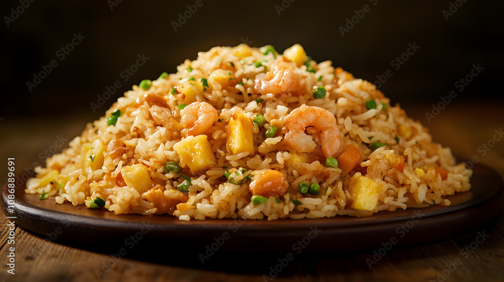 Pineapple Fried Rice: A Tasty Fusion of Flavors from Jasmine Rice, Pineapple Chunks, and Crunchy Cashews Pineapple Fried Rice: A Tasty Fusion of Flavors from Jasmine Rice, Pineapple Chunks, and Crunchy Cashews