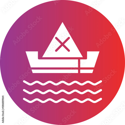 Pirate Ship Icon Style