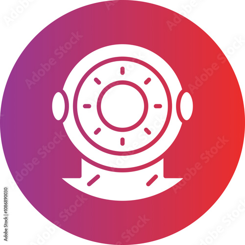 Diving Helmet Icon Style