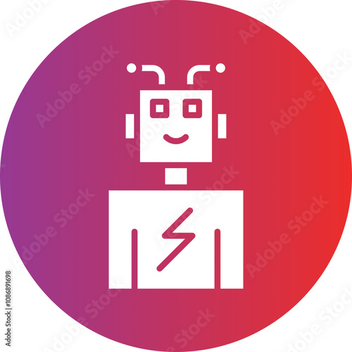 Robot Battery Icon Style