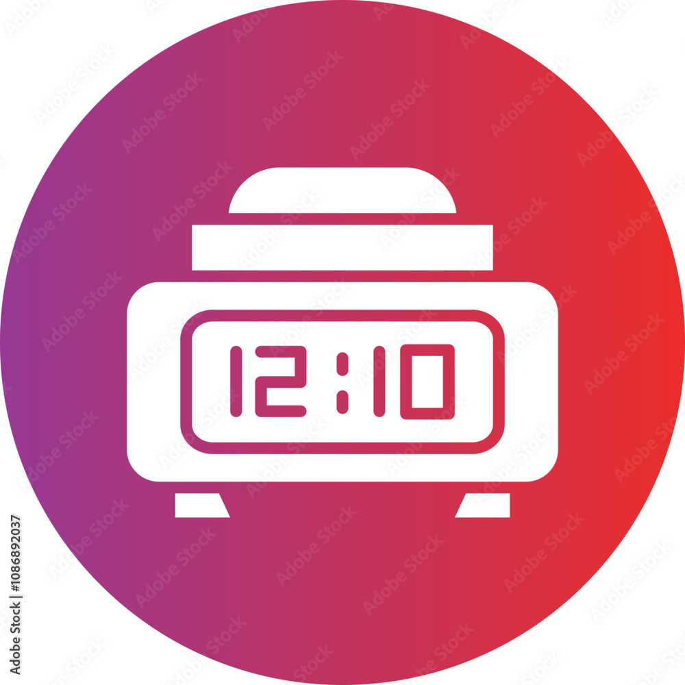 Digital Clock Icon Style
