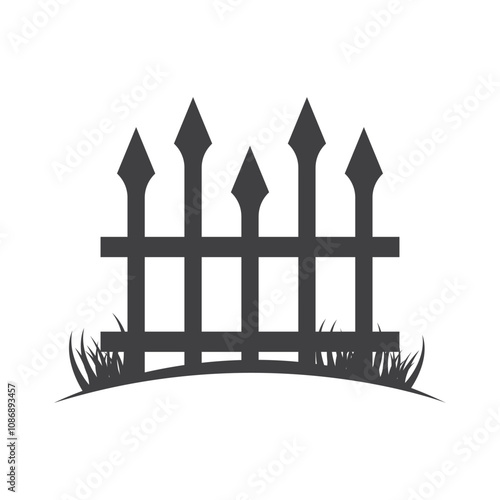 fence icon logo vector illustration design