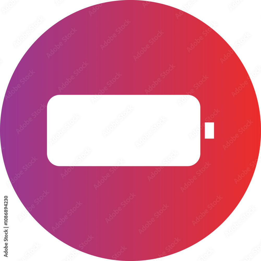 Empty Battery Icon Style