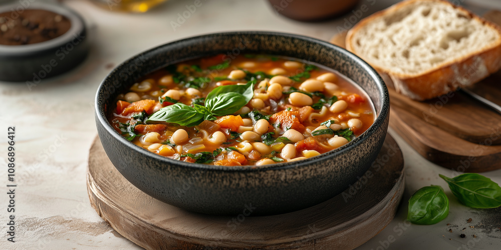 Hearty Vegetable Soup with Spiral Pasta and Beans Hearty Vegetable Soup with Spiral Pasta and Beans