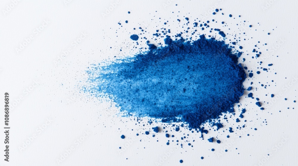 Blue watercolor stain on white background, hand-drawn blot showcasing rich texture and vibrant color, minimalist aesthetic, perfect for artistic or design projects. Blue watercolor stain on white background, hand-drawn blot showcasing rich texture and vibrant color, minimalist aesthetic, perfect for artistic or design projects.