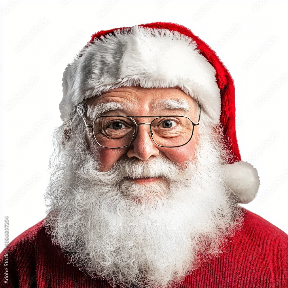 Naklejka premium Santa Claus Portrait Christmas Holiday Festive Cheerful