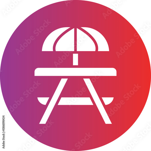 Picnic of Table Icon Style