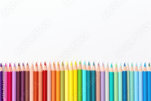 Colored pencil backgrounds order arrangement.