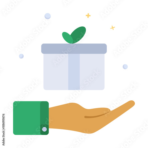 Gifts icon. Receiving and giving gifts makes for better relationships. Icon about Islam