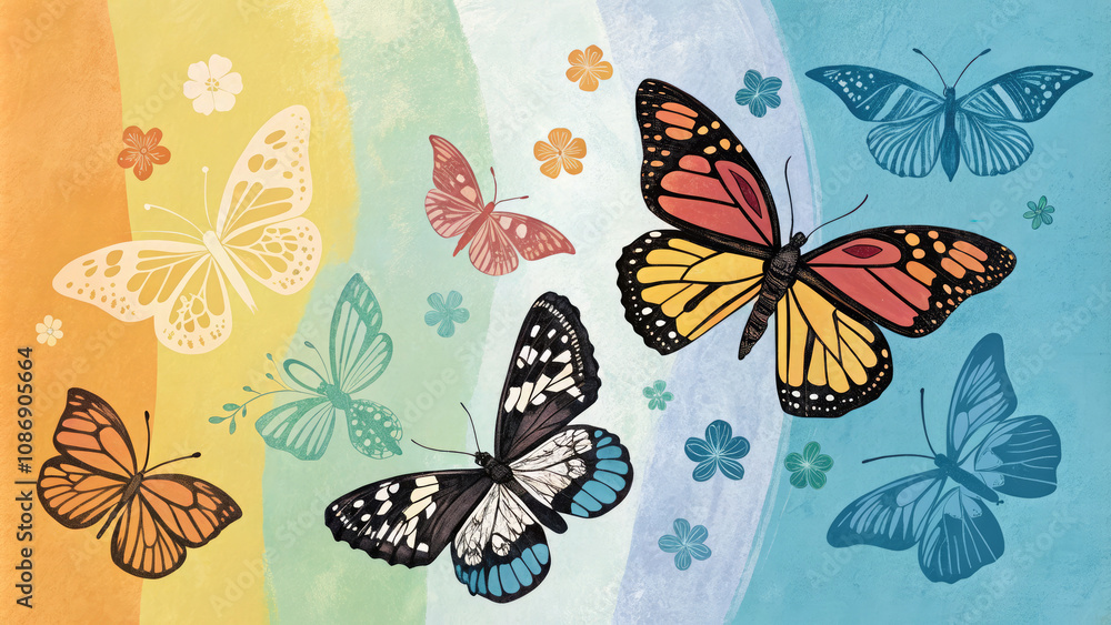 4K Colourful Butterfly Background 4K Colourful Butterfly Background