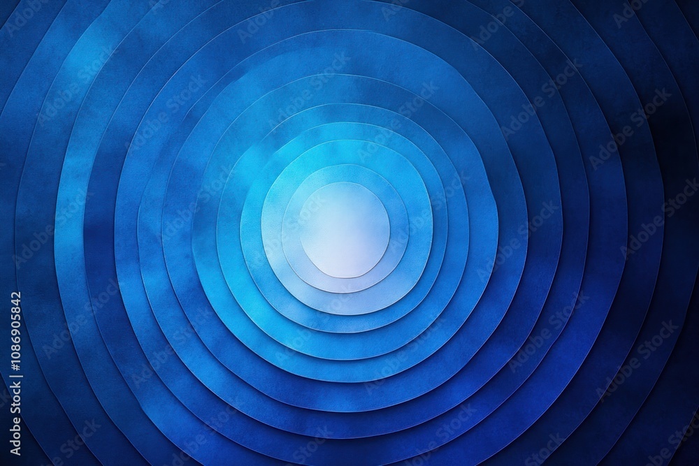 Abstract Blue Concentric Circles with Gradients Abstract Blue Concentric Circles with Gradients