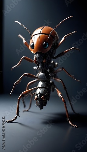 Titan Robotic insect in studio with copy space photo