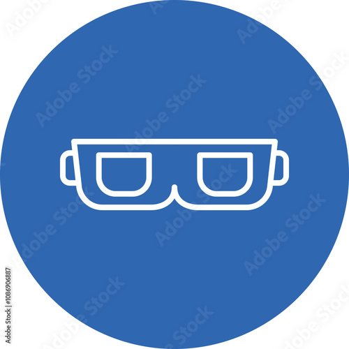 Safety Goggles line circle icon