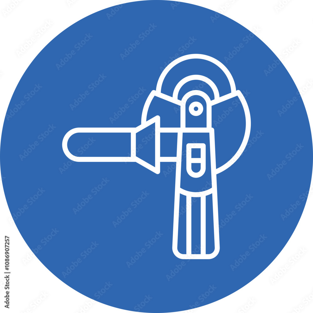 Angle Grinder line circle icon Angle Grinder line circle icon