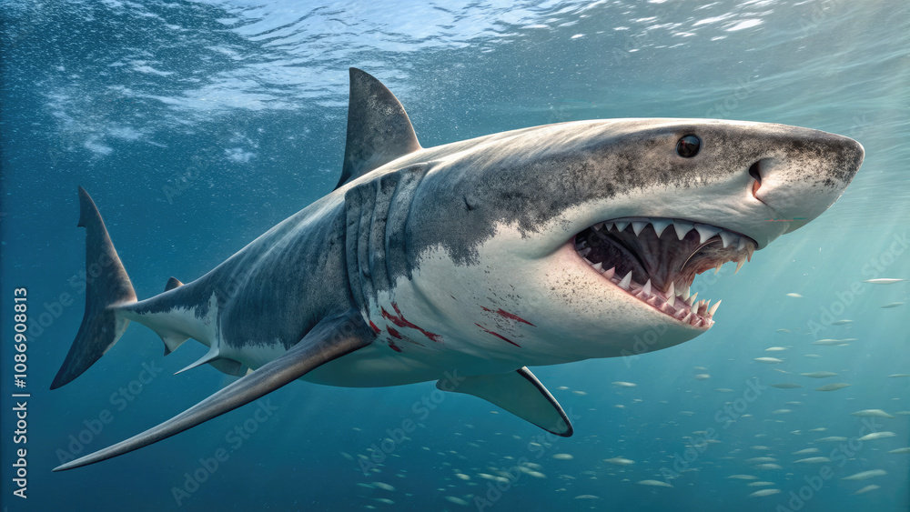 Fototapeta premium 4K Injured Shark