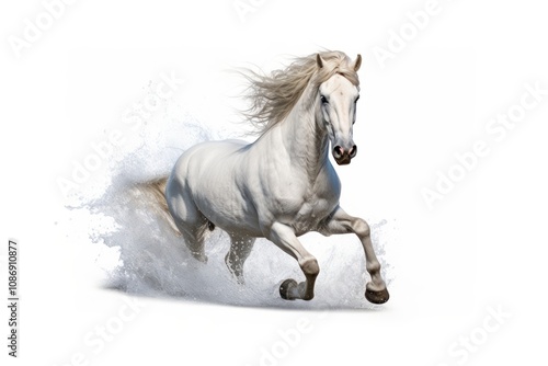 Horse stallion running animal. photo