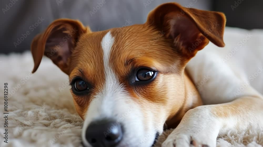 Adorable Jack Russell Terrier Resting Adorable Jack Russell Terrier Resting