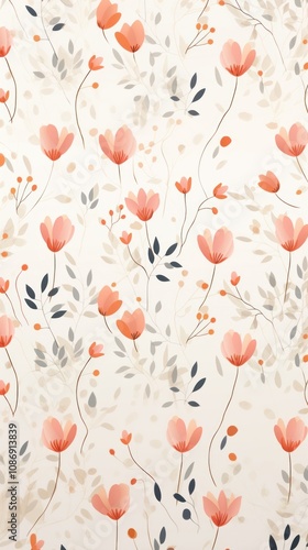 Wallpaper Mural Abstract pattern flower . Torontodigital.ca