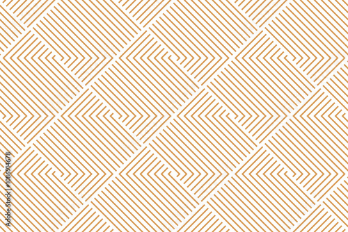 Abstract geometric pattern. A seamless vector background. White and golden ornament. Graphic modern pattern. Simple lattice graphic design