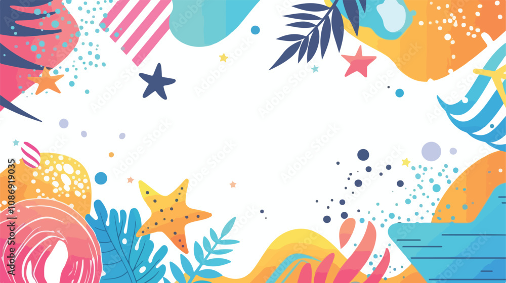 Obraz premium Vibrant Abstract Summer Background Poster with Colorful Design