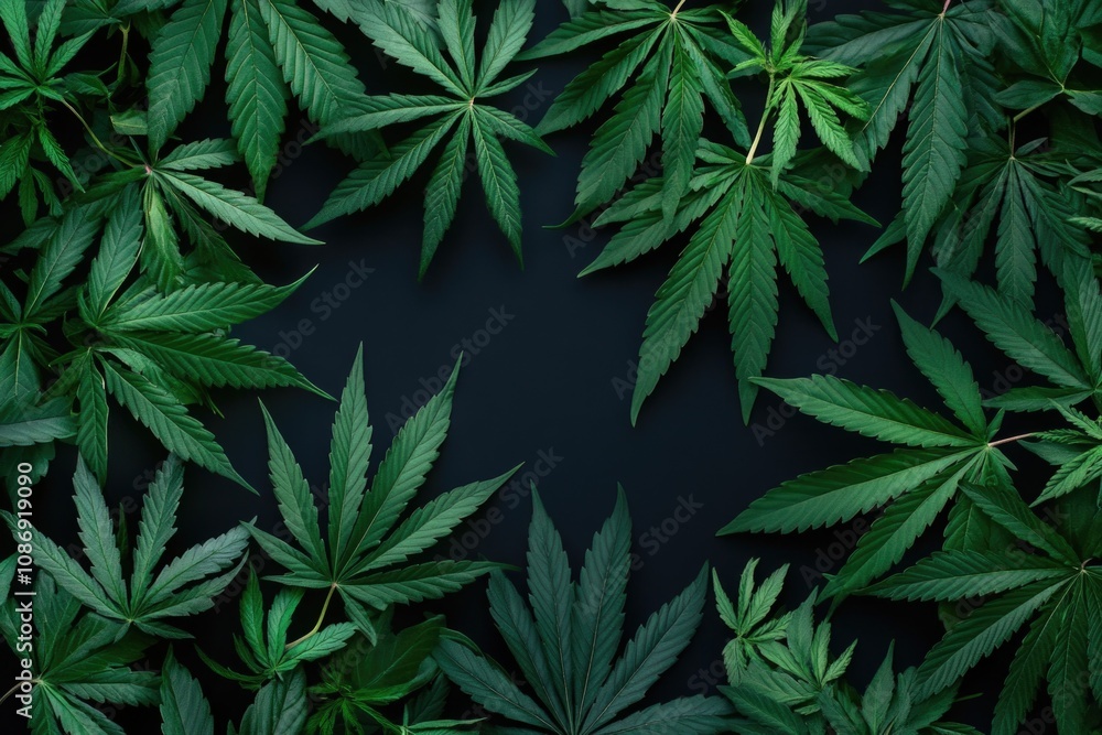 Cannabis leaves background. Cannabis leaves background.