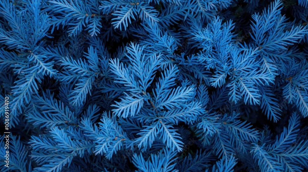 Vibrant blue foliage of Thuja trees in a close-up view against a dark background, showcasing the striking beauty of seasonal greenery. Vibrant blue foliage of Thuja trees in a close-up view against a dark background, showcasing the striking beauty of seasonal greenery.