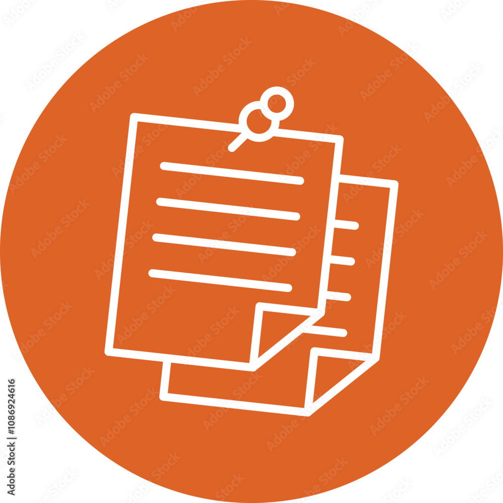Sticky Notes line circle icon Sticky Notes line circle icon