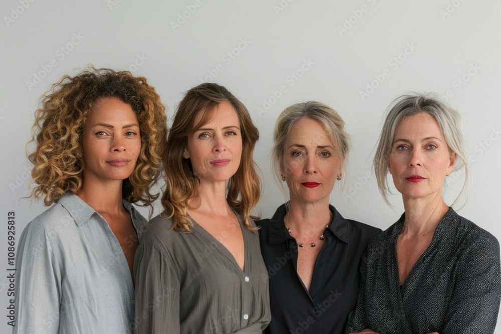 several women of different generations staying together, sisters and mother, same family, several women of different generations staying together, sisters and mother, same family,