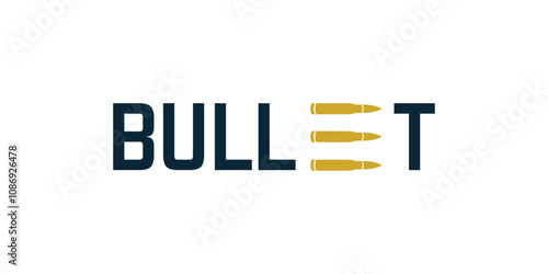 Bullet logo typography creative icon illustration