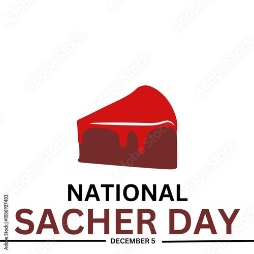 National Sacher Torte Day vector. Every year on December 5. Important day photo