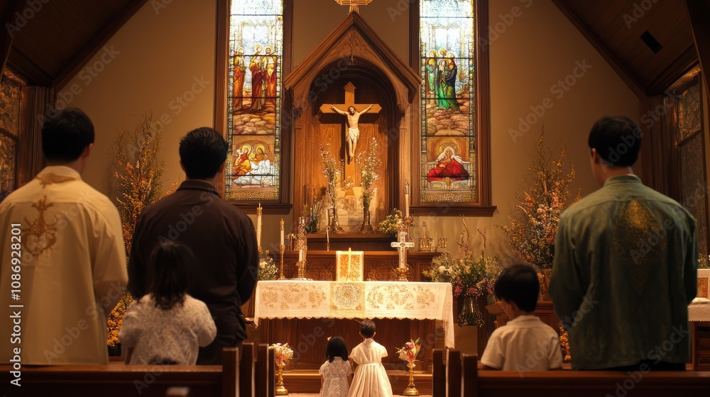 Family-centered religious rituals, honoring faith in close-knit family settings Family-centered religious rituals, honoring faith in close-knit family settings