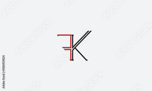 FK, KF , F , K , Abstract Letters Logo Monogram	 photo