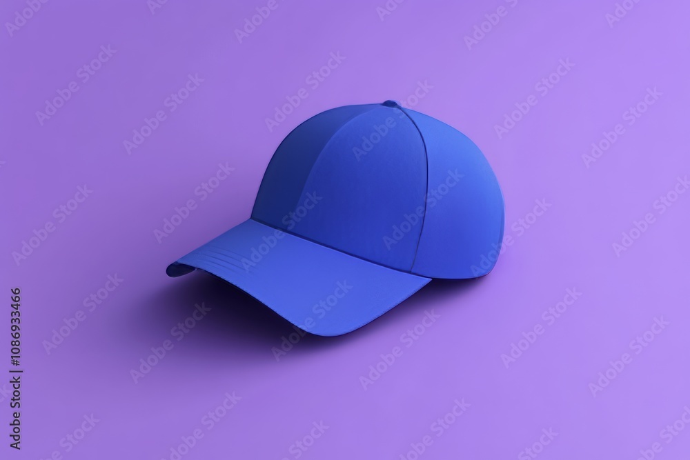 Fototapeta premium Stylish Blue Baseball Cap - Trendy Headwear
