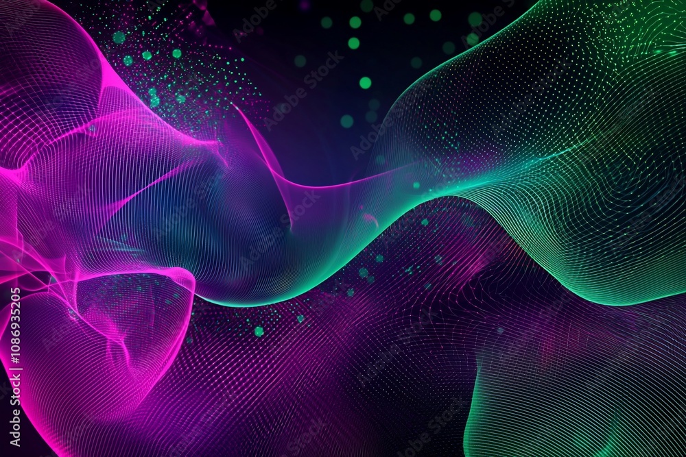 Fototapeta premium Ethereal Waves of Color: A Visual Symphony of Light and Motion