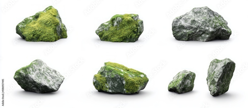 Realistic Mossy Rocks - Nature Photography Realistic Mossy Rocks - Nature Photography