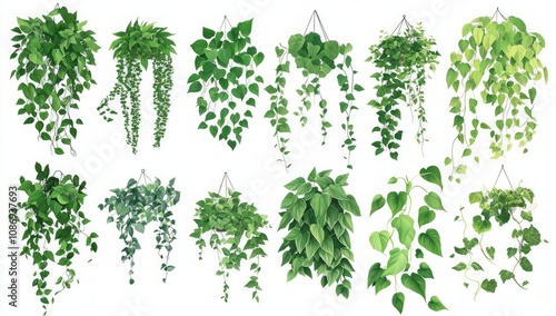 Hanging Plants Collection - Lush Green Foliage