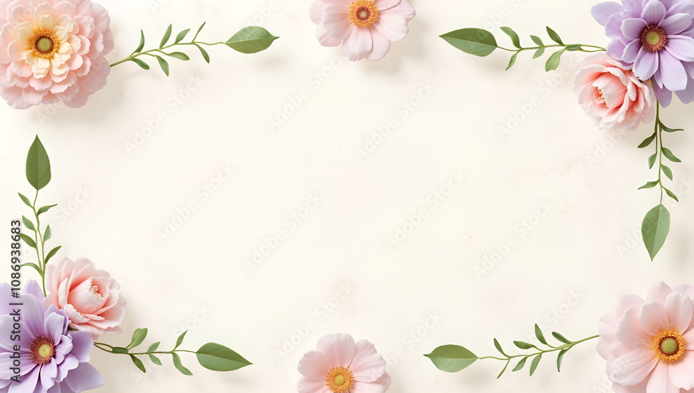 Obraz premium Pastel Petals and Shadows: A Floral Masterpiece