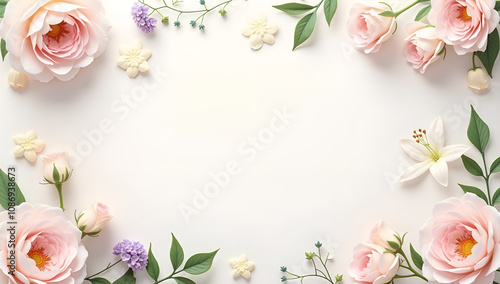 Wallpaper Mural Symmetrical Elegance: Photorealistic Flower Design Torontodigital.ca