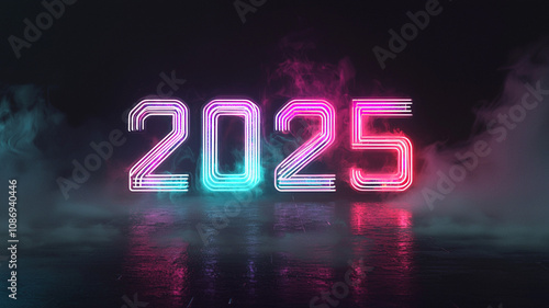 2025 New Year Celebration Typography