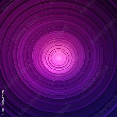 Abstract Purple Concentric Circles with Glowing Center