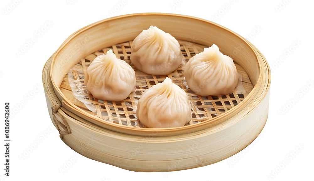 Four Chinese dumplings on a plate Four Chinese dumplings on a plate
