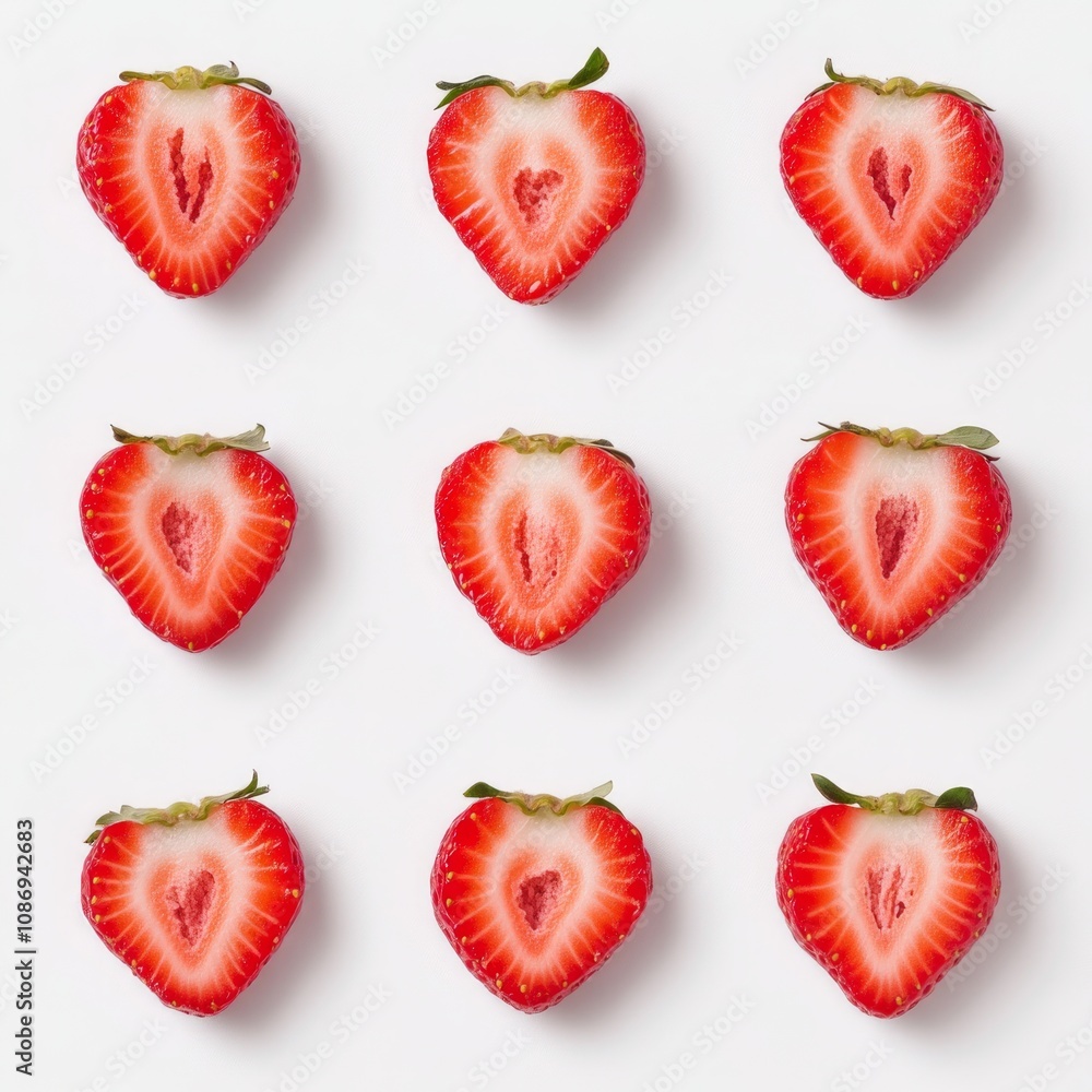 Vibrant Strawberry Slices Pattern Vibrant Strawberry Slices Pattern