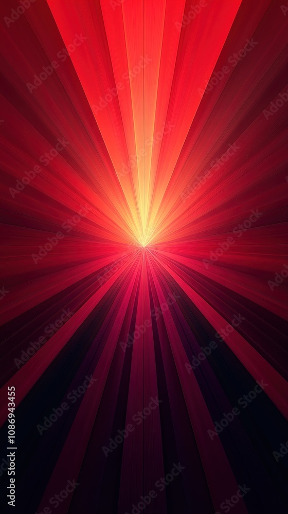 Abstract Red and Yellow Radiating Lines Converging at Center Abstract Red and Yellow Radiating Lines Converging at Center