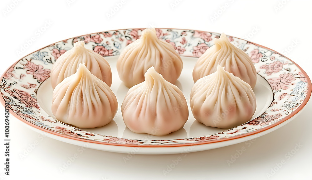Four Chinese dumplings on a plate Four Chinese dumplings on a plate