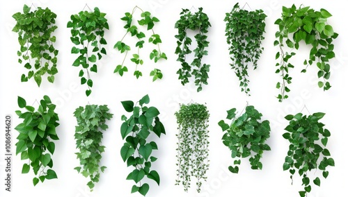 Wallpaper Mural Hanging Plants Collection - Lush Green Foliage Torontodigital.ca